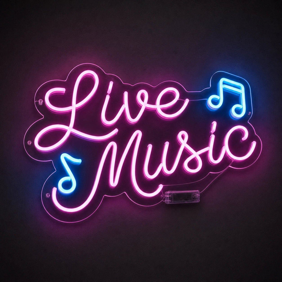 Live Music Notes LED Neon Sign Man Cave Neon Sign - Shineneon