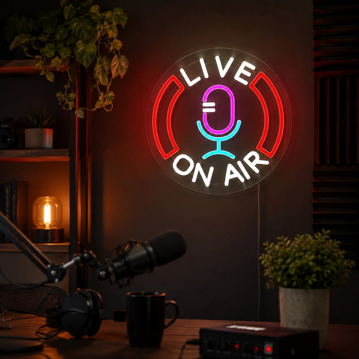 Live On Air Microphone LED Neon Sign - Shineneon