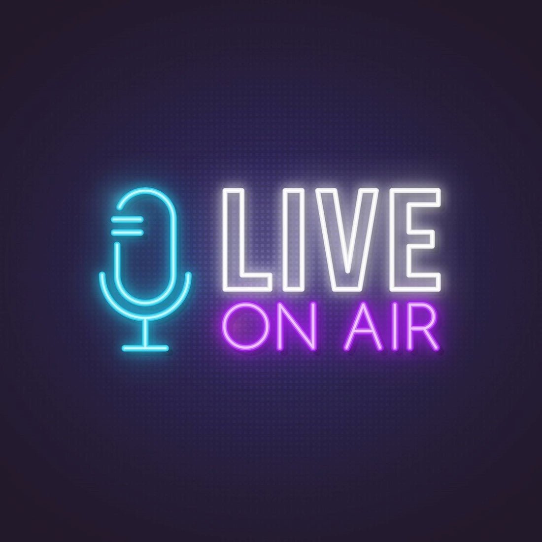 Live On Air Microphone Led Sign Business Neon Sign - Shineneon