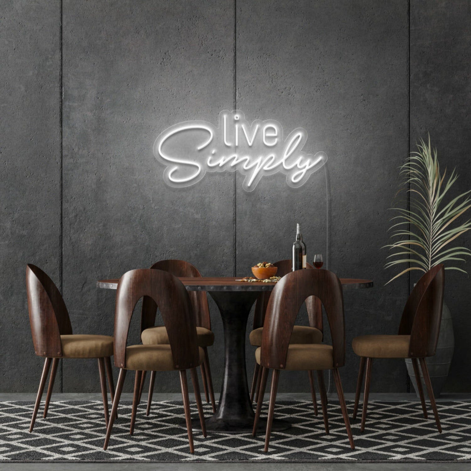 Live Simplys Writing Neon Sign Encouraging A Minimalist Life | Shineneon