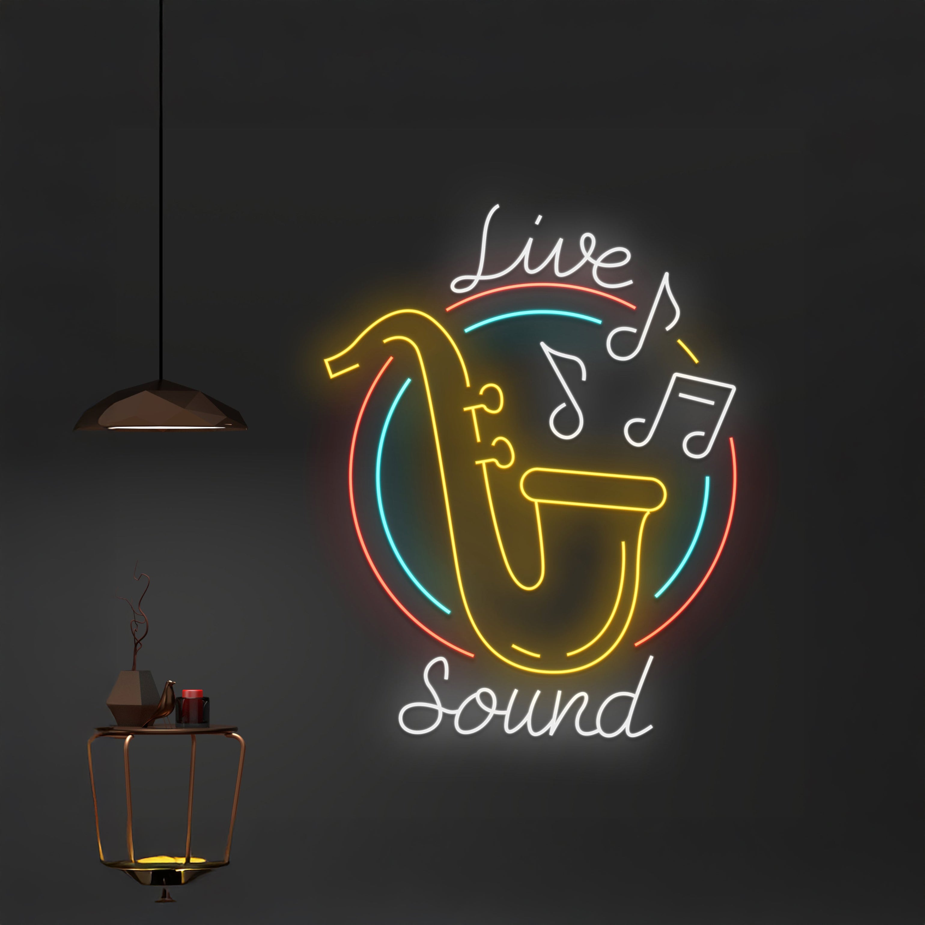 Live Sound Saxophone Led Sign | Shineneon