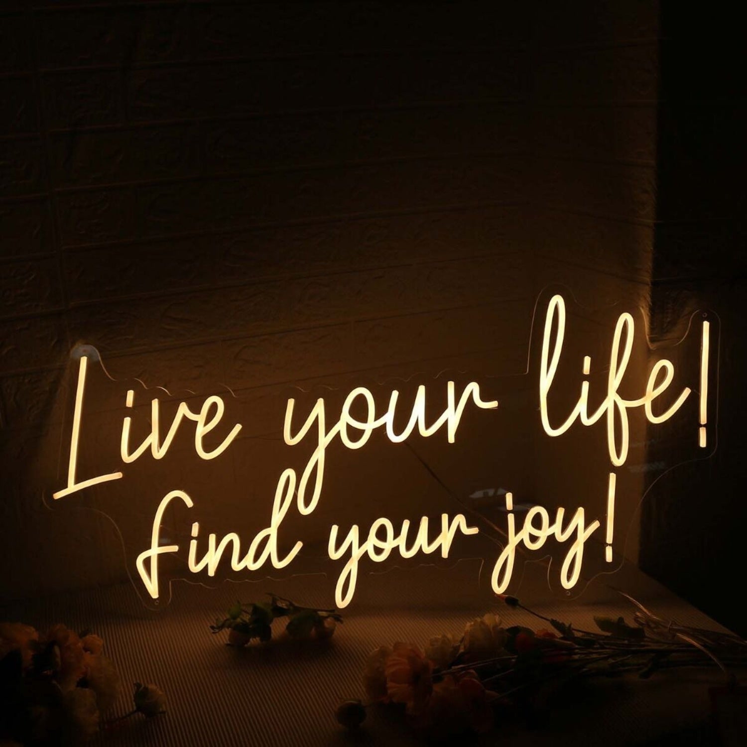Live Your Like Find Your Joy Yellow Led Neon Sign - Shineneon