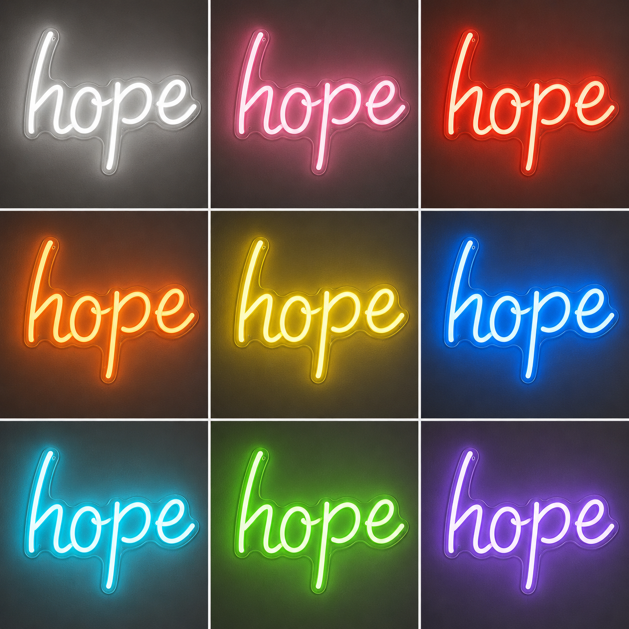 Living Room Retro LED Neon Sign color grid