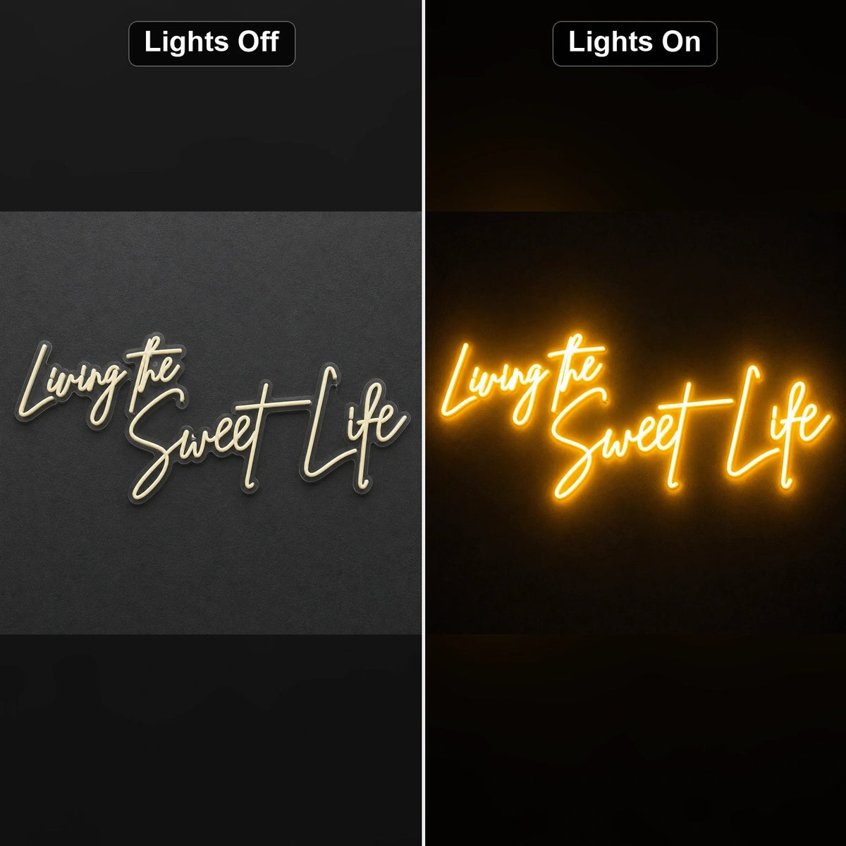 Living The Sweet Life LED Neon Sign Man Cave Neon Sign - Shineneon