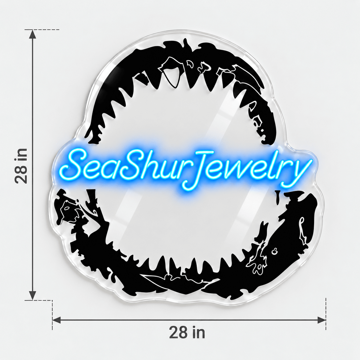 Lizzi's Custom LED Neon Sign - SeaShurJewelry 28inch - Shineneon