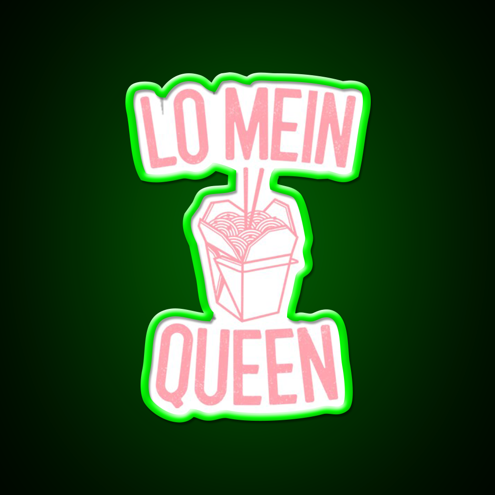 Lo Mein Queen Lo Mein Gift Led Neon Sign Chinese Food Rgb Color