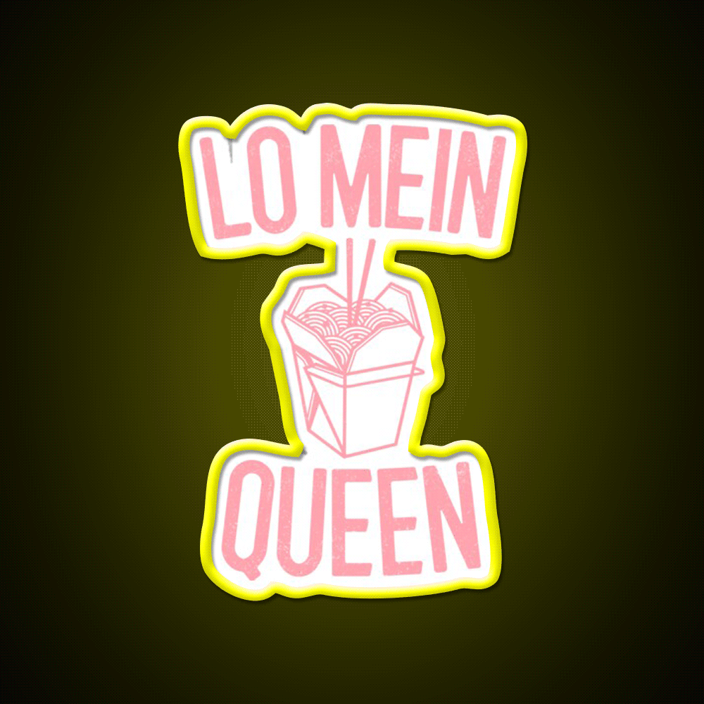 Lo Mein Queen Lo Mein Gift Led Neon Sign Chinese Food Rgb Color