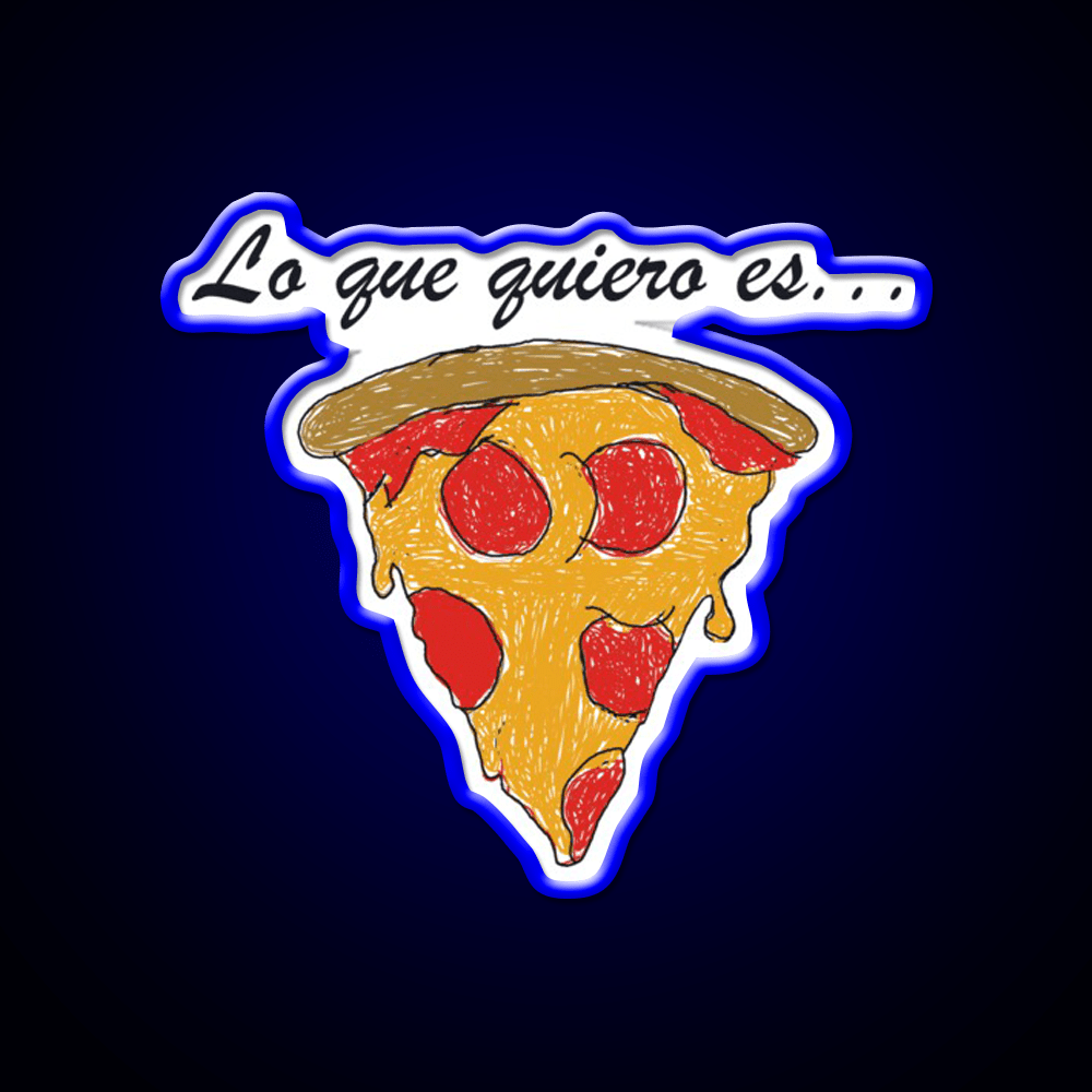 Lo Que Quiero Es Pizza Snack Food Led Neon Sign Rgb Color - Shineneon