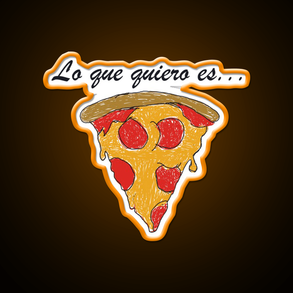 Lo Que Quiero Es Pizza Snack Food Led Neon Sign Rgb Color - Shineneon