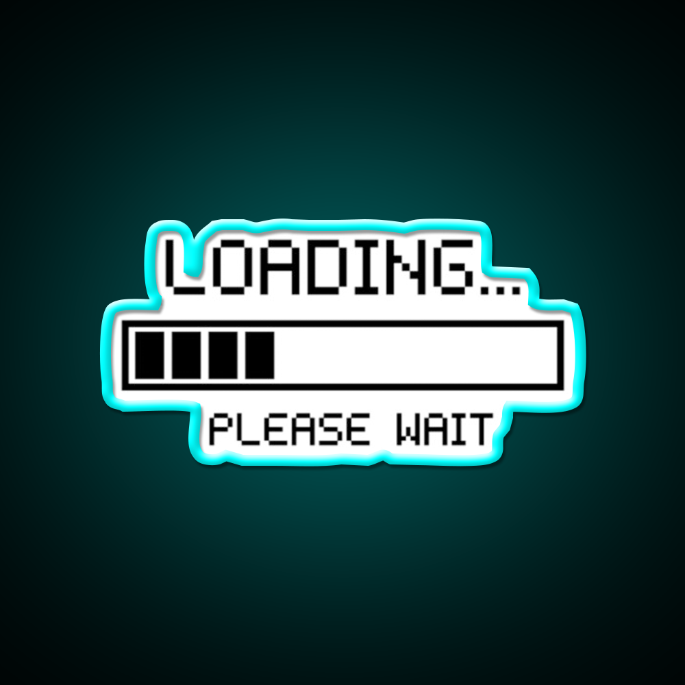 Loading Bar Funny Minimal Progress Design Man Cave Bar Led Neon Sign Rgb Color