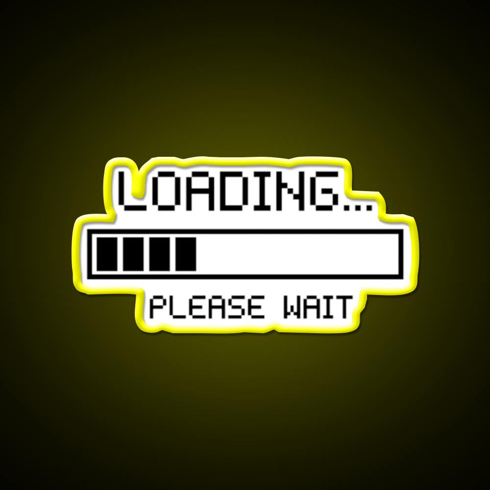 Loading Bar Funny Minimal Progress Design Man Cave Bar Led Neon Sign Rgb Color