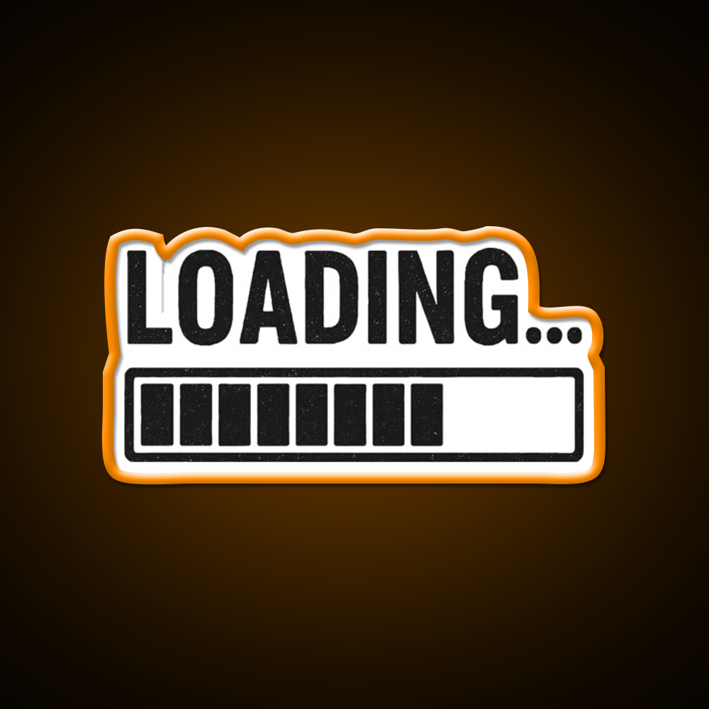 Loading Bar Graphic Funny Tech Progress Man Cave Bar Led Neon Sign Rgb Color