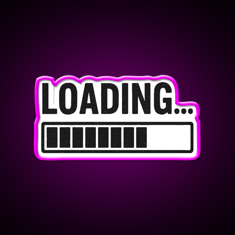 Loading Bar Graphic Funny Tech Progress Man Cave Bar Led Neon Sign Rgb Color