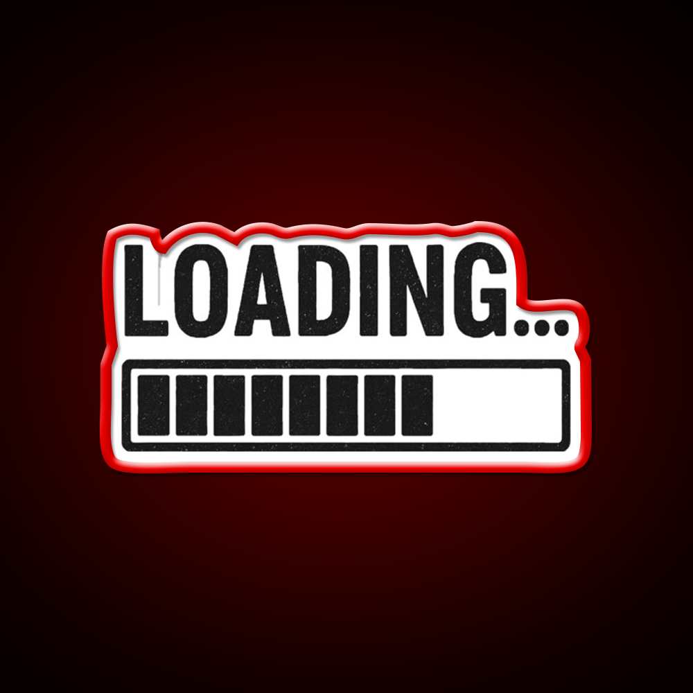 Loading Bar Graphic Funny Tech Progress Man Cave Bar Led Neon Sign Rgb Color