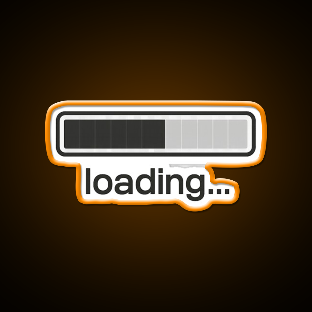 Loading Bar Progress Funny Minimalist Man Cave Bar Led Neon Sign Rgb Color