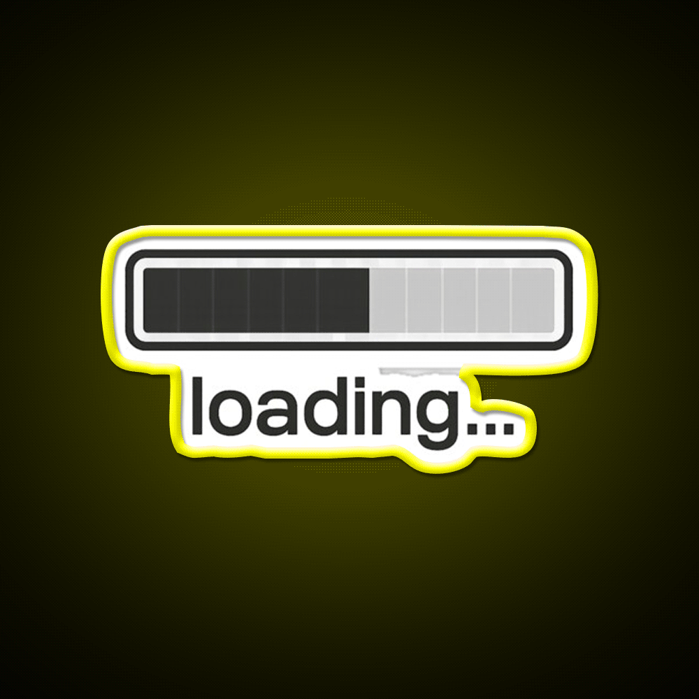 Loading Bar Progress Funny Minimalist Man Cave Bar Led Neon Sign Rgb Color