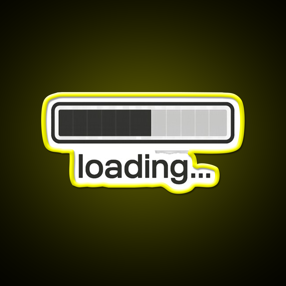 Loading Bar Progress Funny Minimalist Man Cave Bar Led Neon Sign Rgb Color