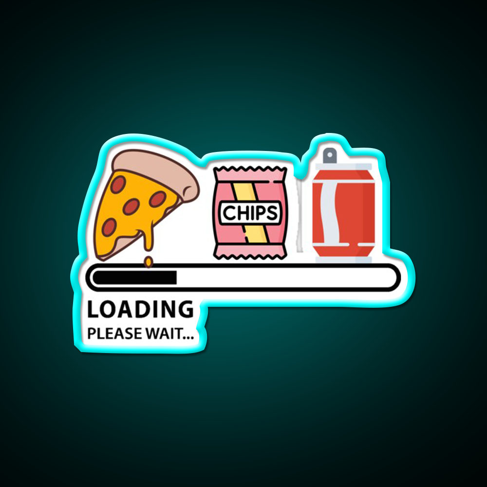 Loading Snacks Please Wait Man Cave Bar Led Neon Sign Rgb Color