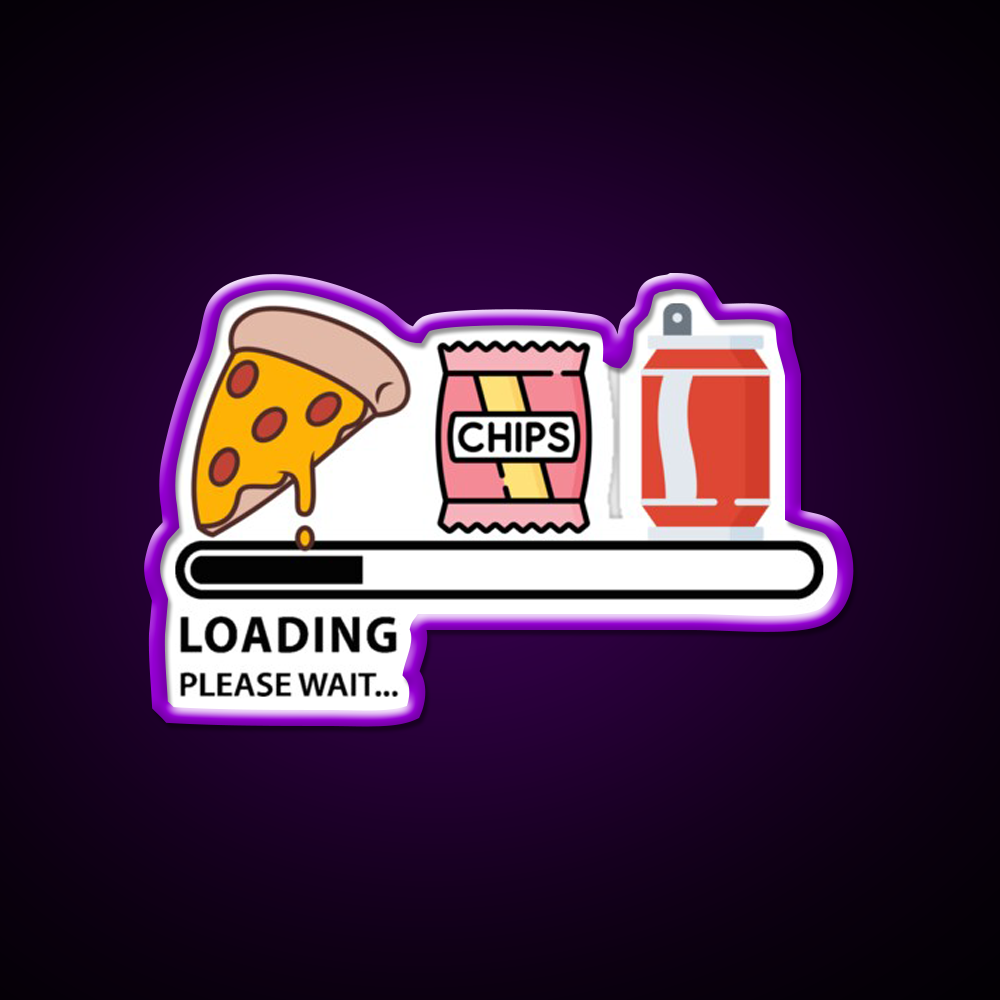 Loading Snacks Please Wait Man Cave Bar Led Neon Sign Rgb Color