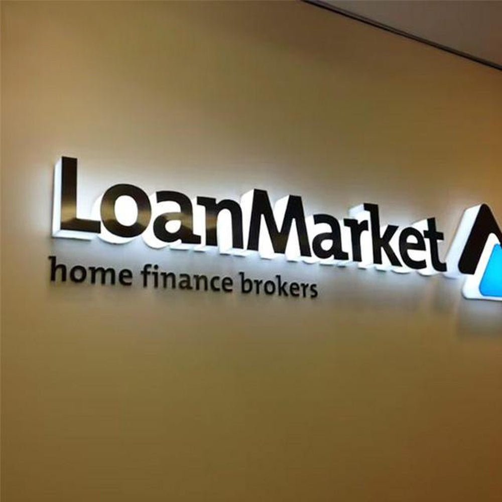 Loanmarket Home Finance Brokers 3D Backlit Letters Business Metal Led Sign - Shineneon