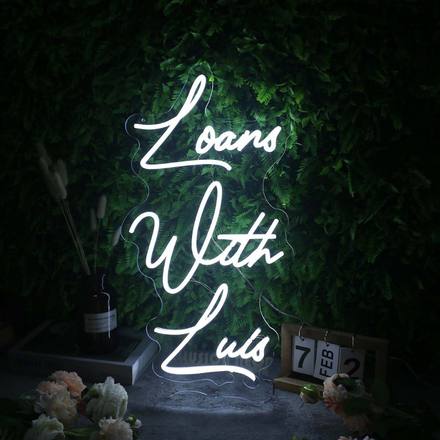 Loans With Luis White Led Neon Sign - Shineneon