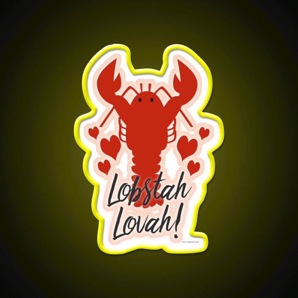 Lobster Lovin Lobstah Lovah Man Cave Bar Led Neon Sign Rgb Color