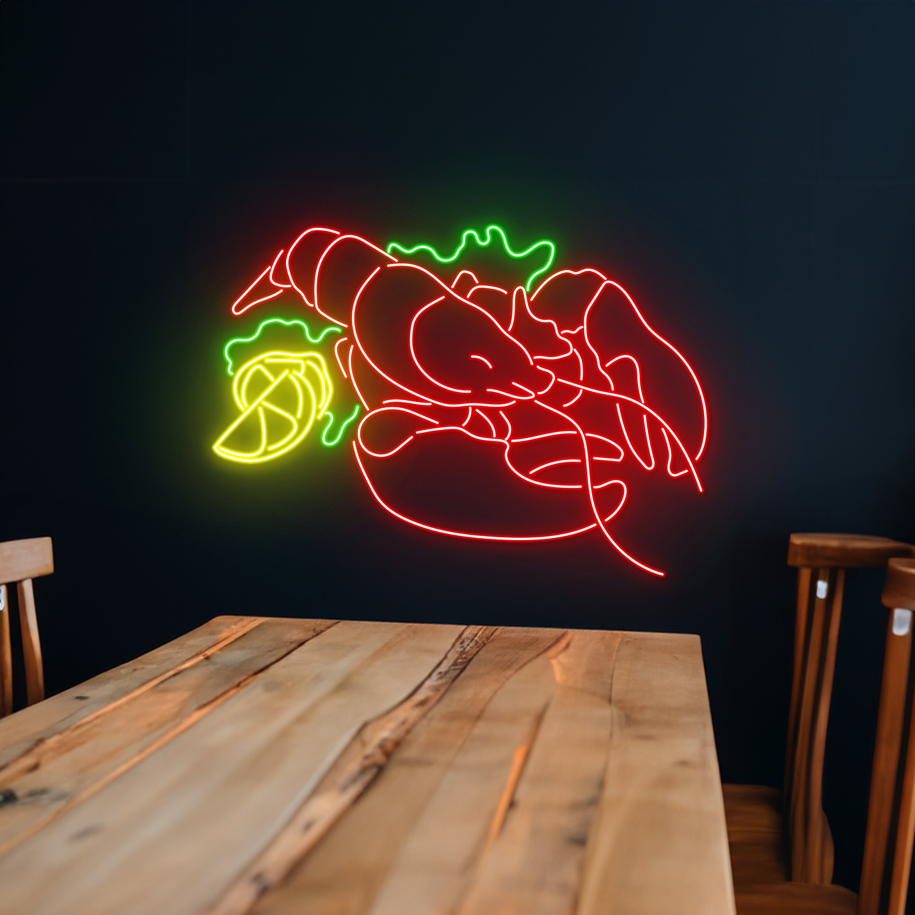 Lobster Open Neon Sign Crawfish Neon Light | Shineneon