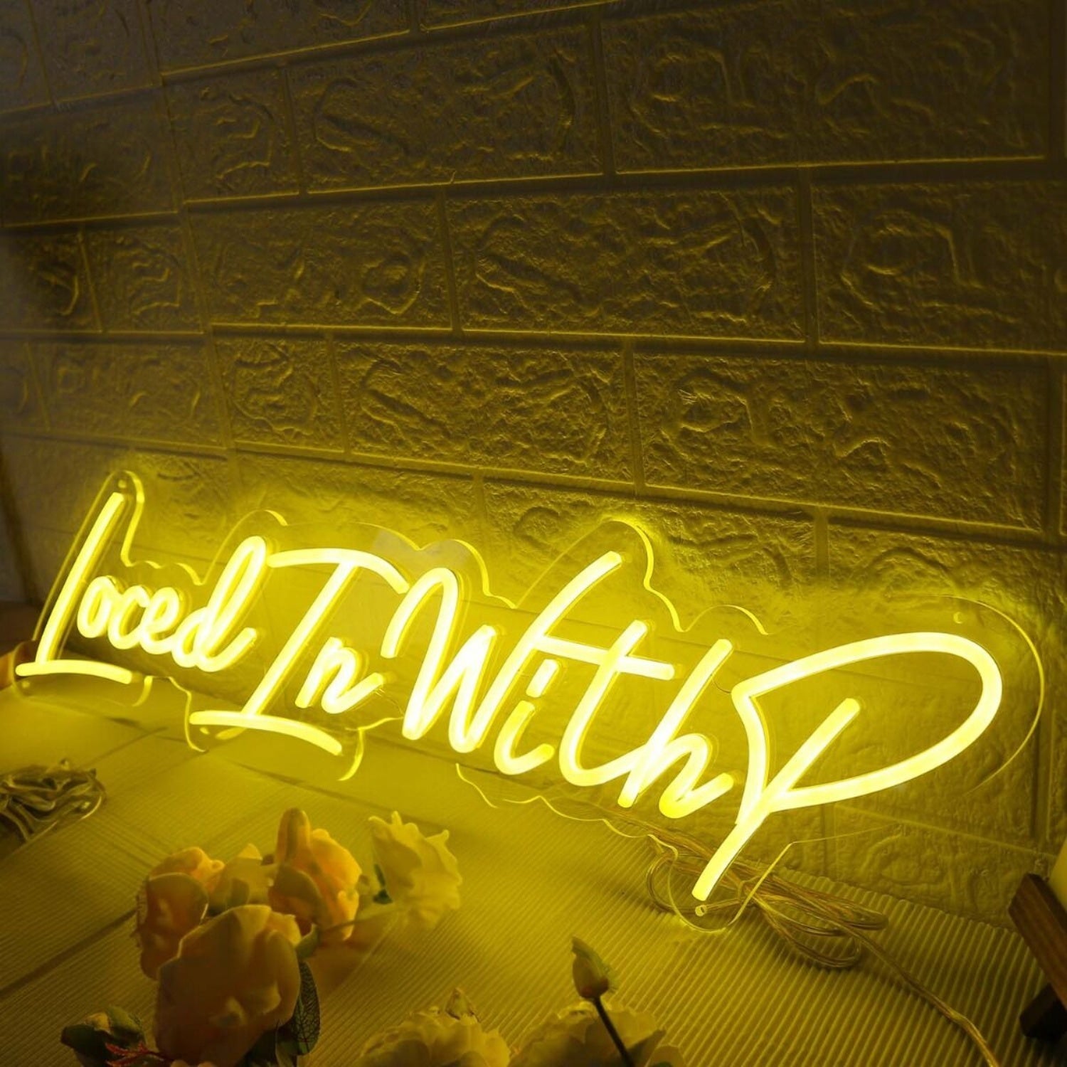 Loced In With P Yellow Led Neon Sign - Shineneon