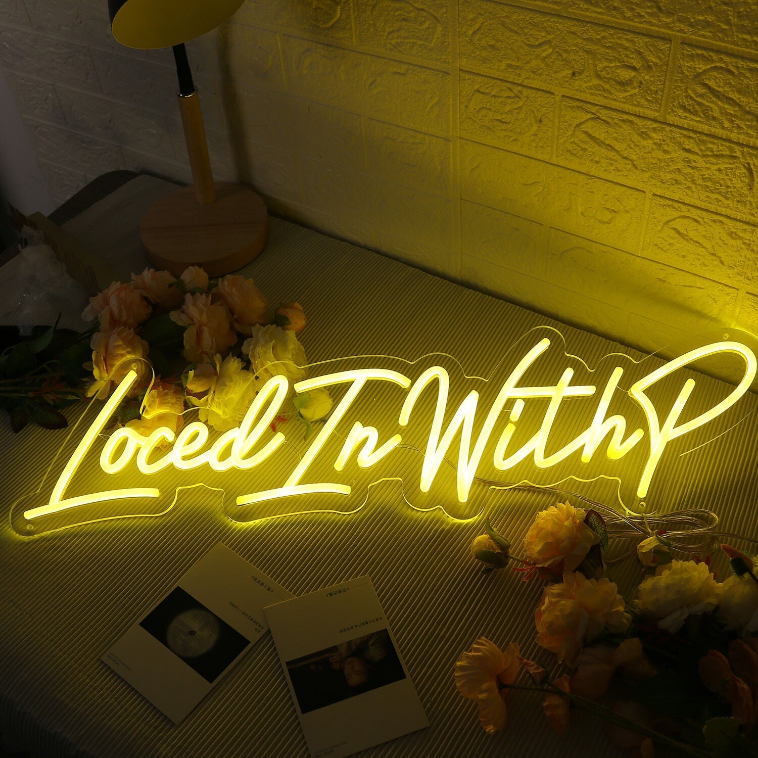 Loced In With P Yellow Led Neon Sign - Shineneon