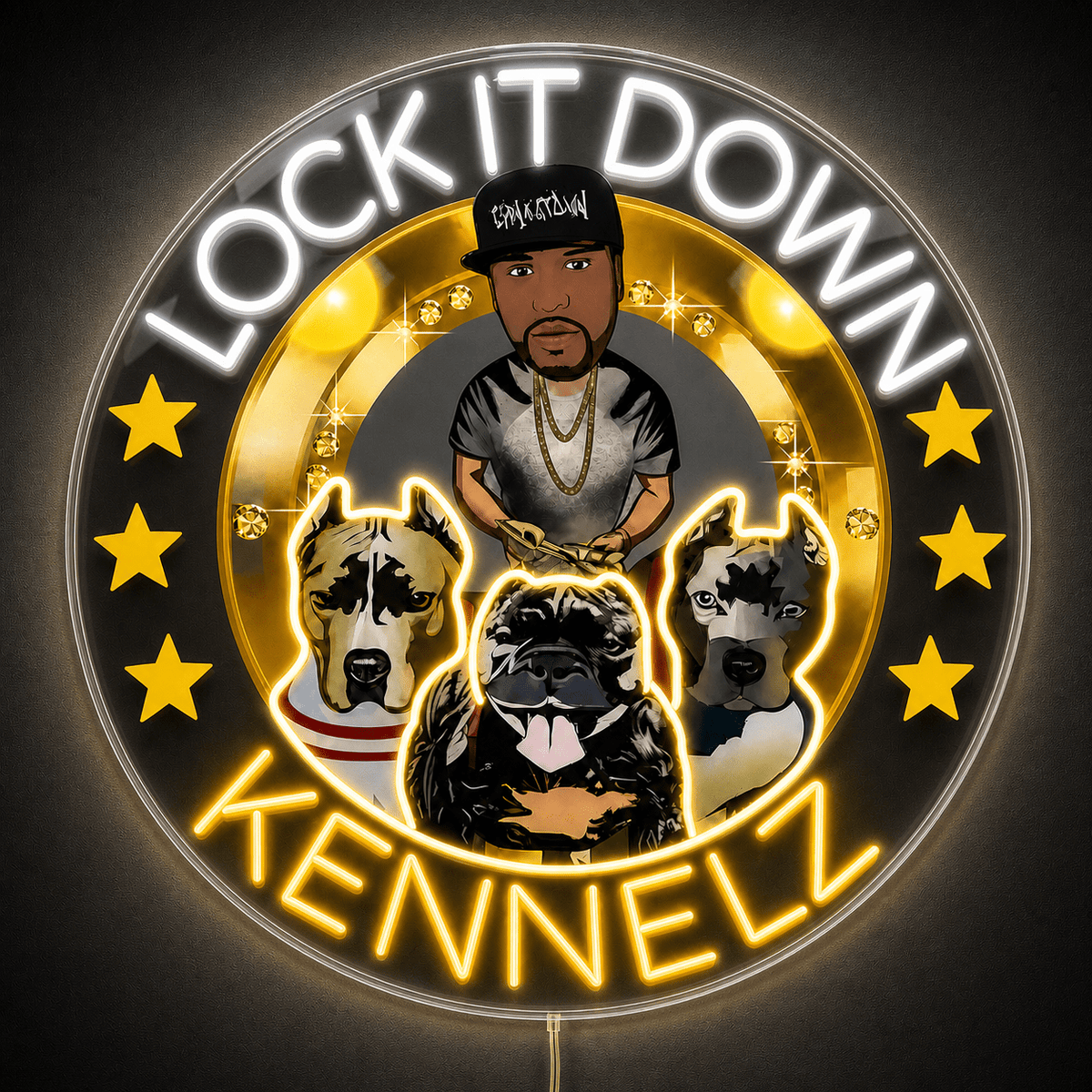 Lock It Down Kennelz Custom Business LED Neon Sign - Shineneon