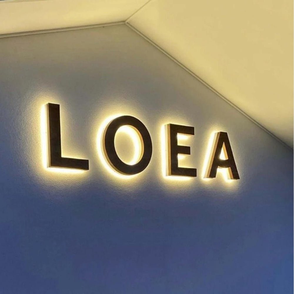 Loea 3D Backlit Letters Business Metal Led Sign - Shineneon