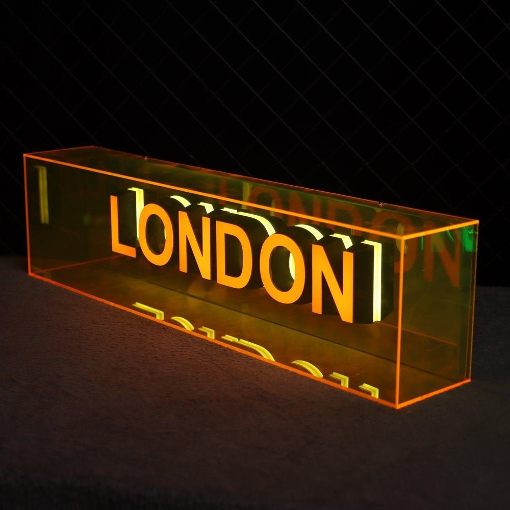 London Box 3D Front And Back Lit Letters Metal Led Sign - Shineneon