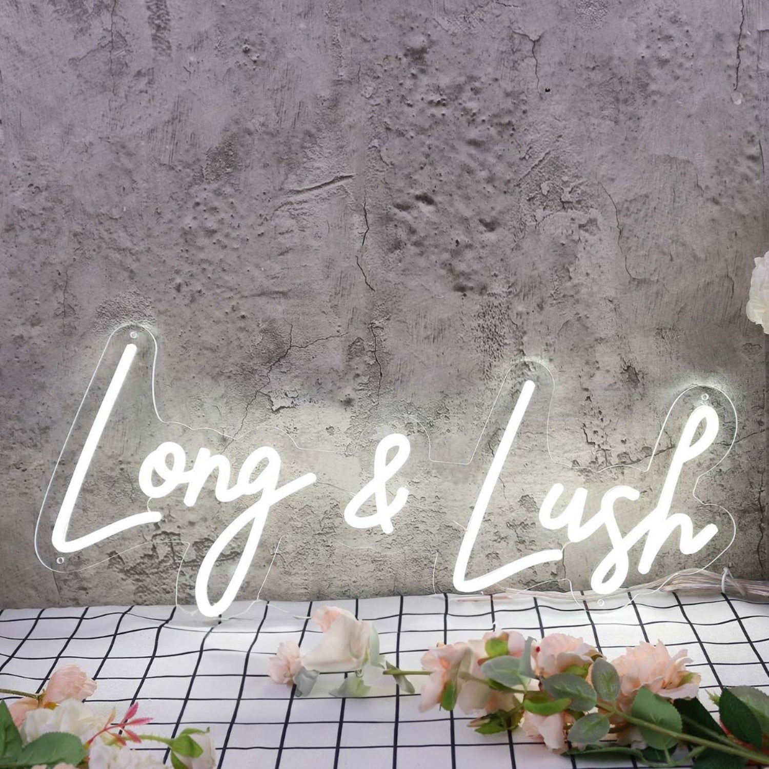 Long And Lash White Led Neon Sign - Shineneon