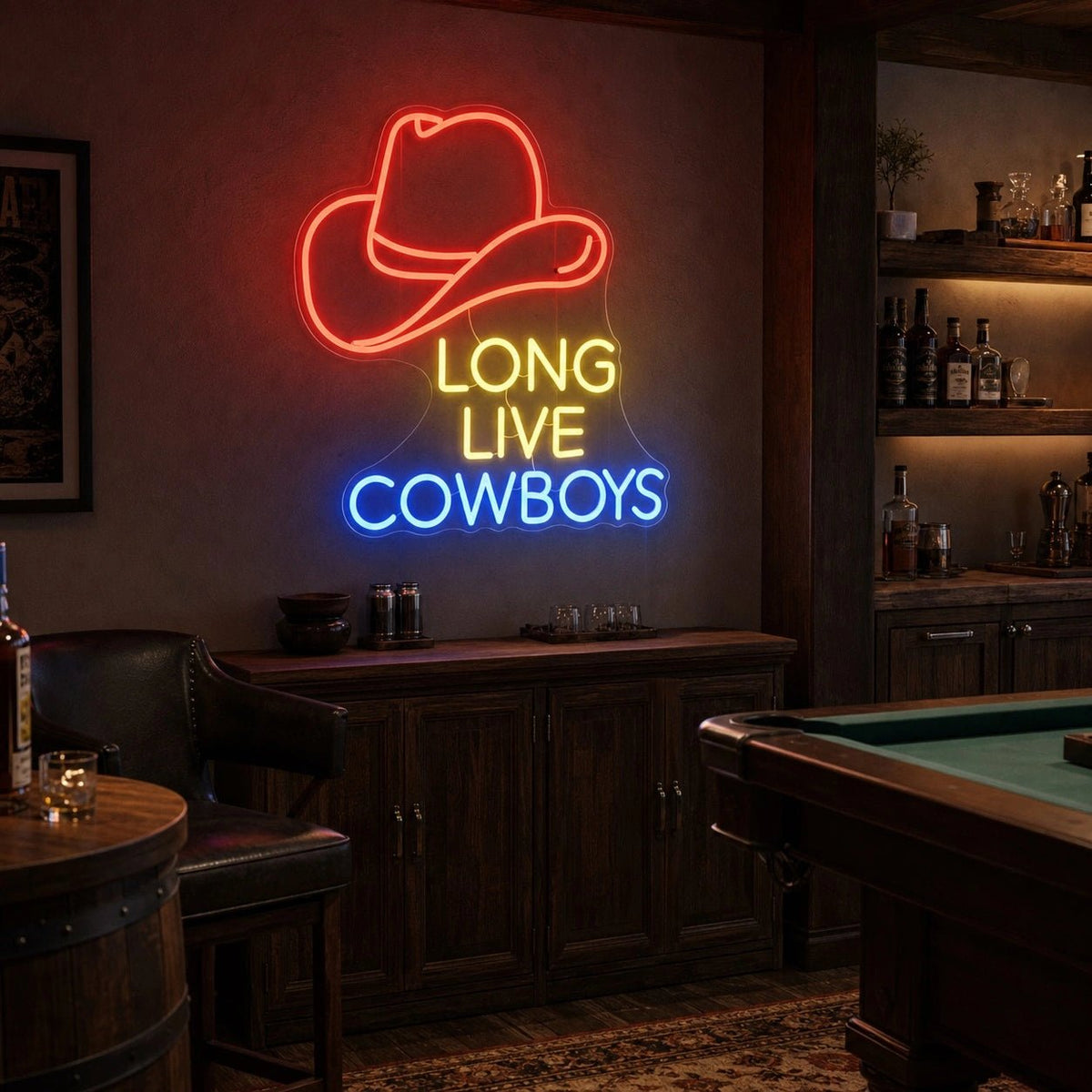 Long Live Cowboys Hat LED Neon Sign - Shineneon