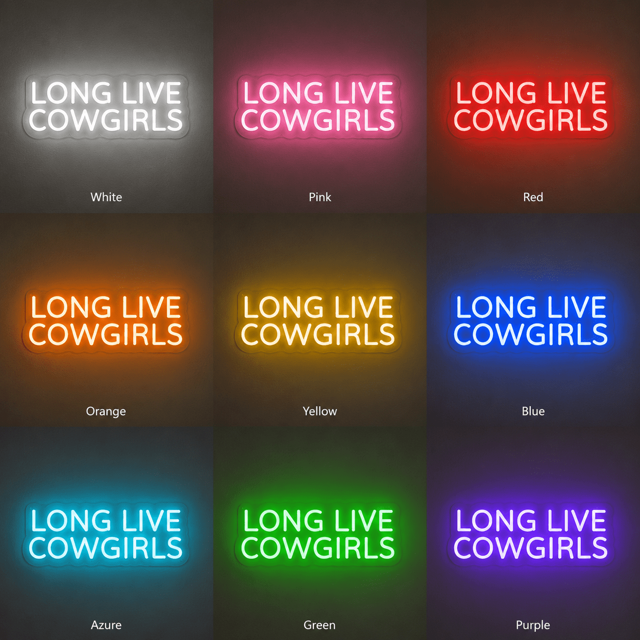 Long Live Cowgirls Hangs Wall Decor LED Neon Sign - Shineneon