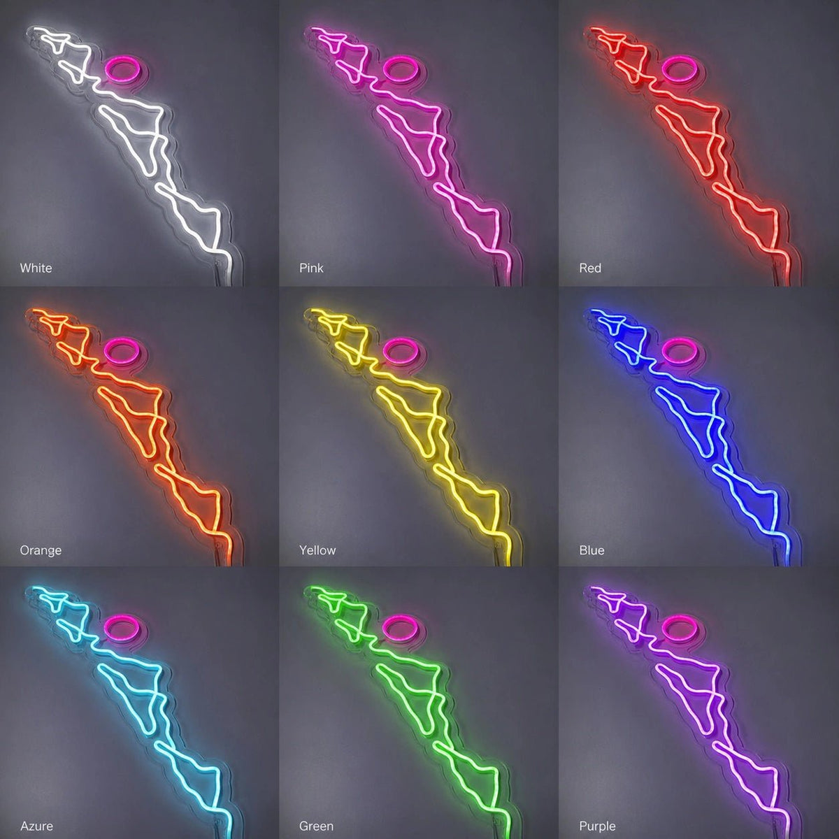 Long Mountain Ridge And Sun LED Neon Sign - Shineneon