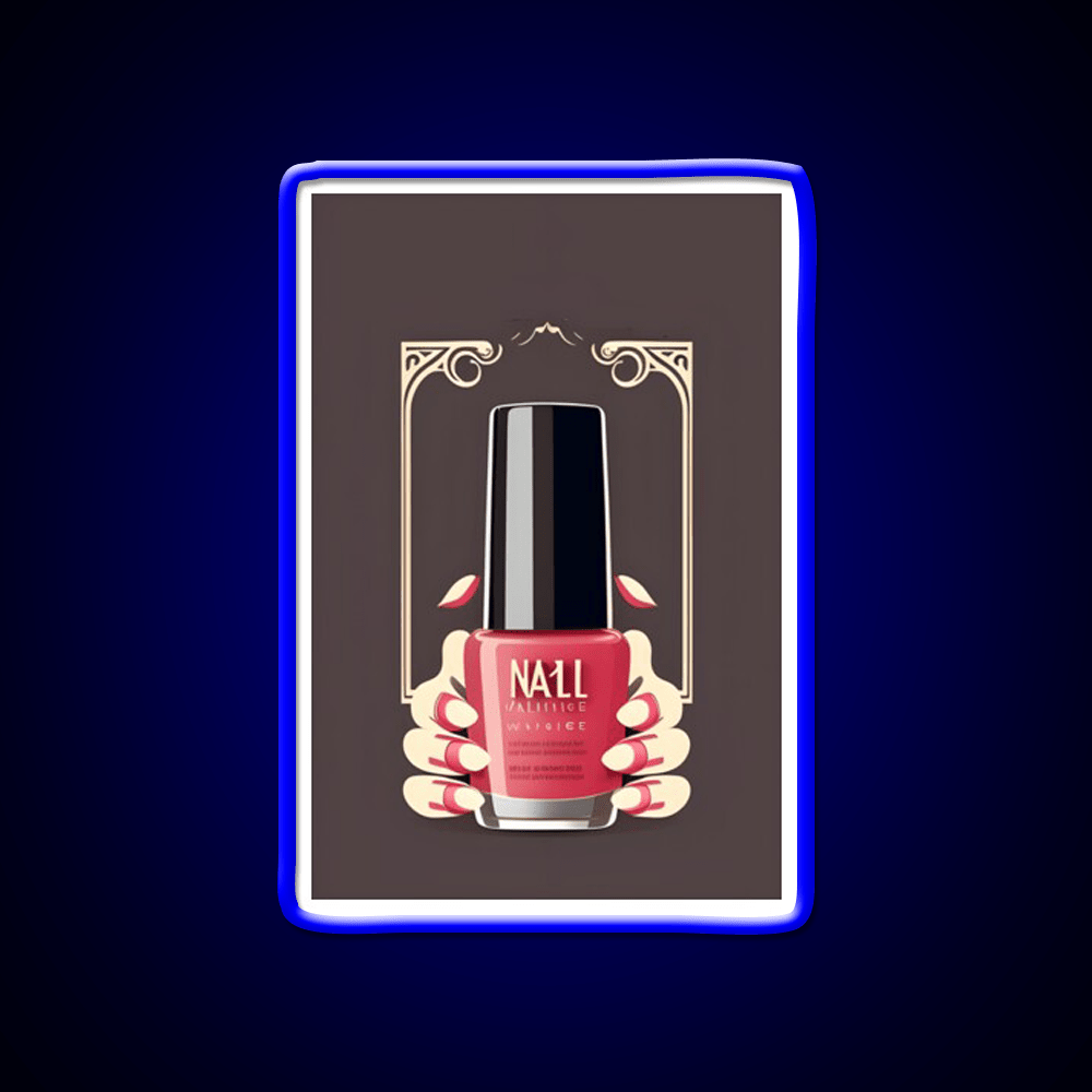 Long Nails Holding A Pink Nail Barnish Nail Salon Led Neon Sign Rgb Color - Shineneon