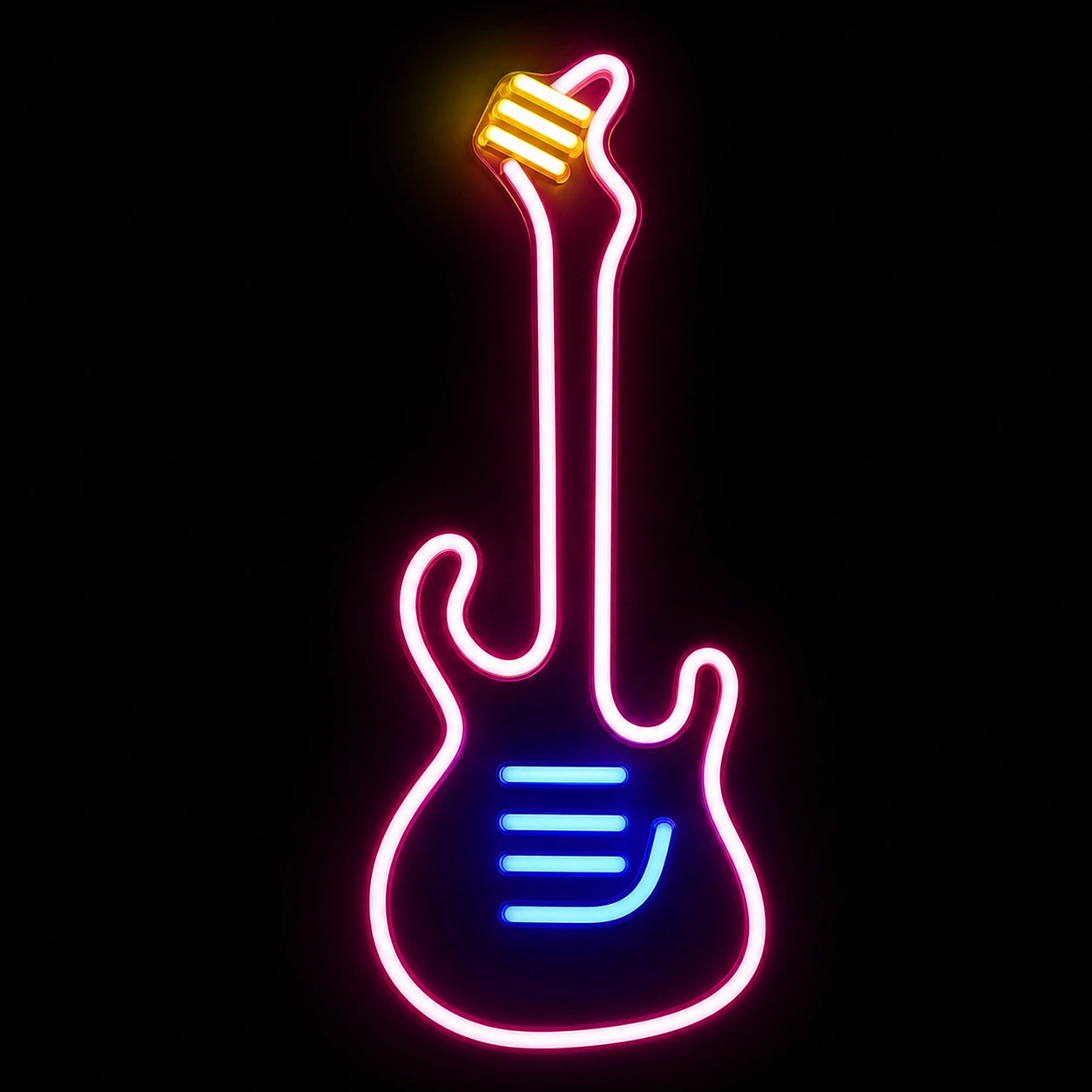 Long Neck Electric Guitar LED Neon Sign Home Garage Wall Decoration main product image