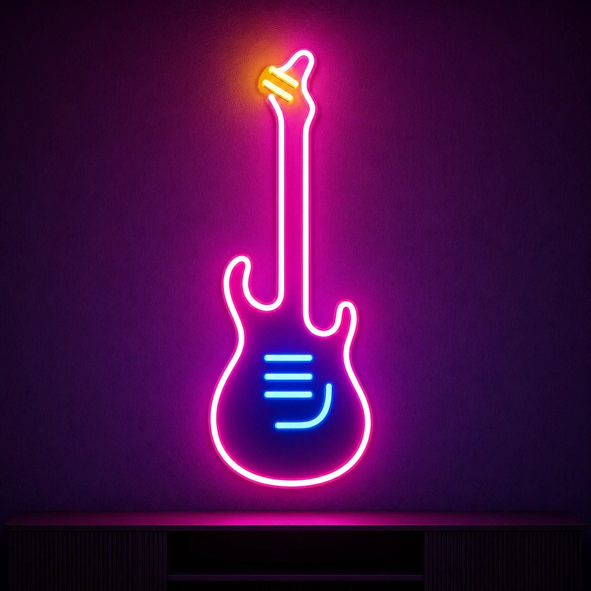 Long Neck Electric Guitar LED Neon Sign Man Cave Neon Sign - Shineneon