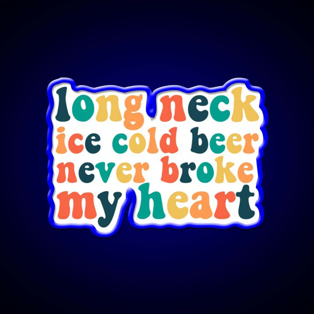 Long Neck Ice Cold Beer Bar Decor Led Neon Sign Rgb Color - LED neon sign view 5