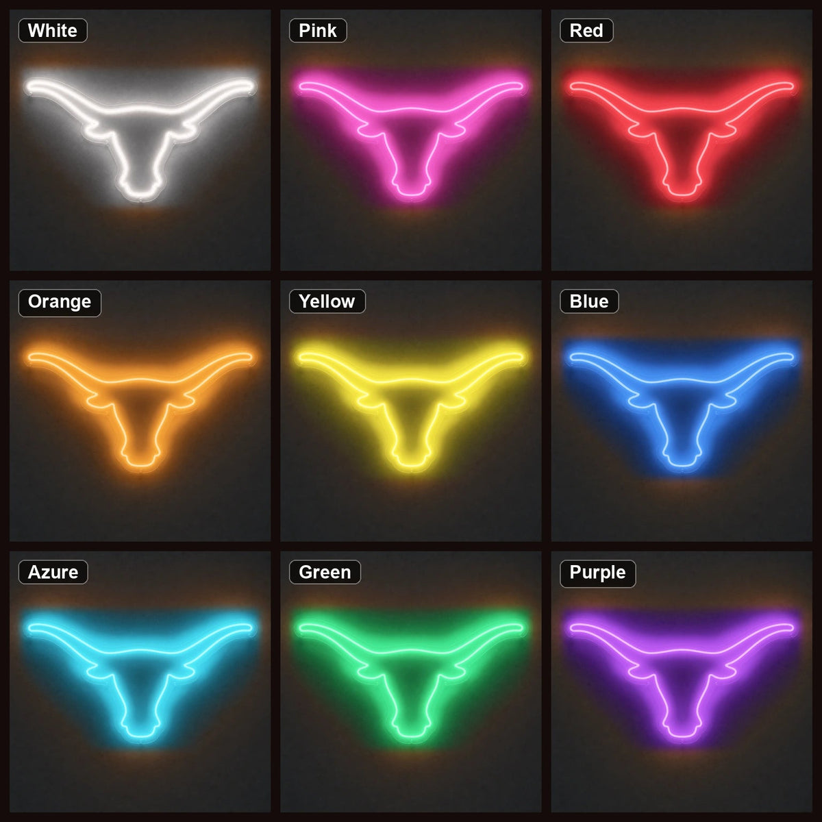 Longhorn Bull Head Man Cave LED Neon Sign - Shineneon