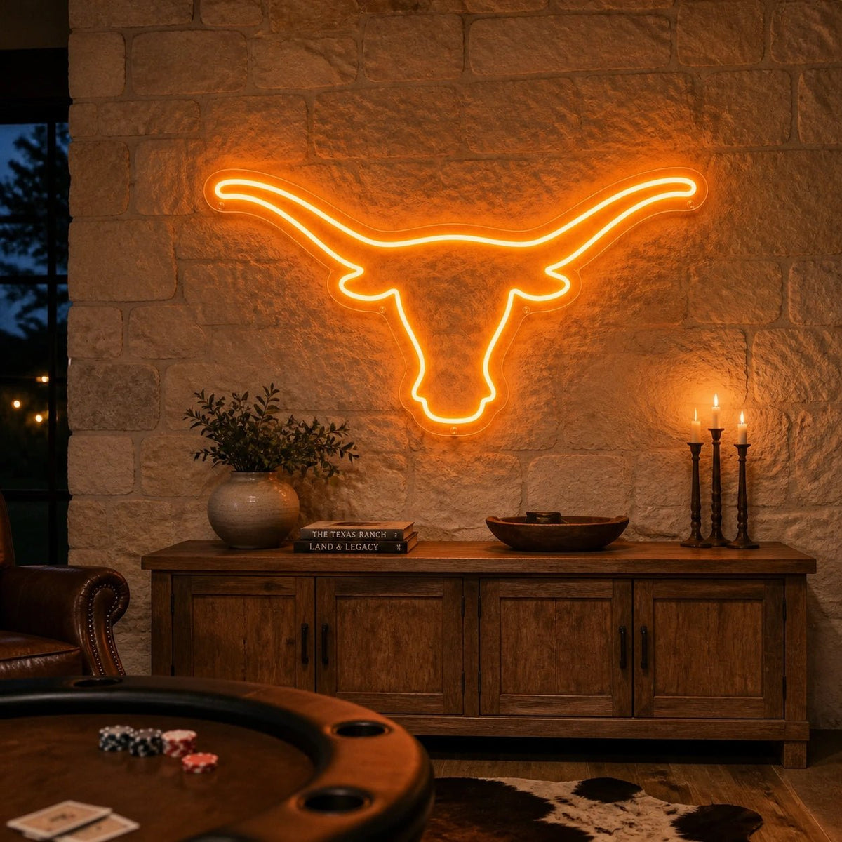 Longhorn Bull Head Man Cave LED Neon Sign - Shineneon