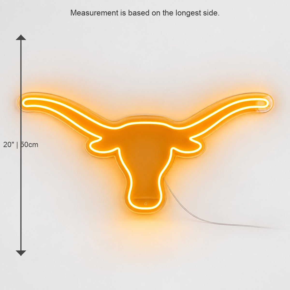 Longhorn Head Outline LED Neon Sign - Shineneon
