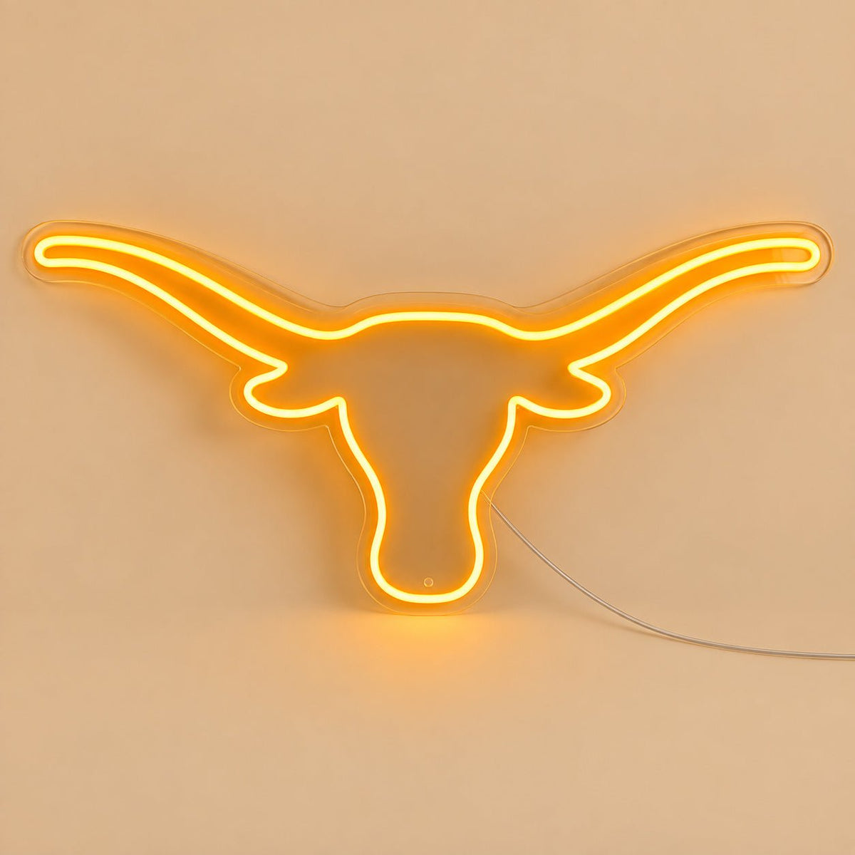 Longhorn Head Outline LED Neon Sign - Shineneon