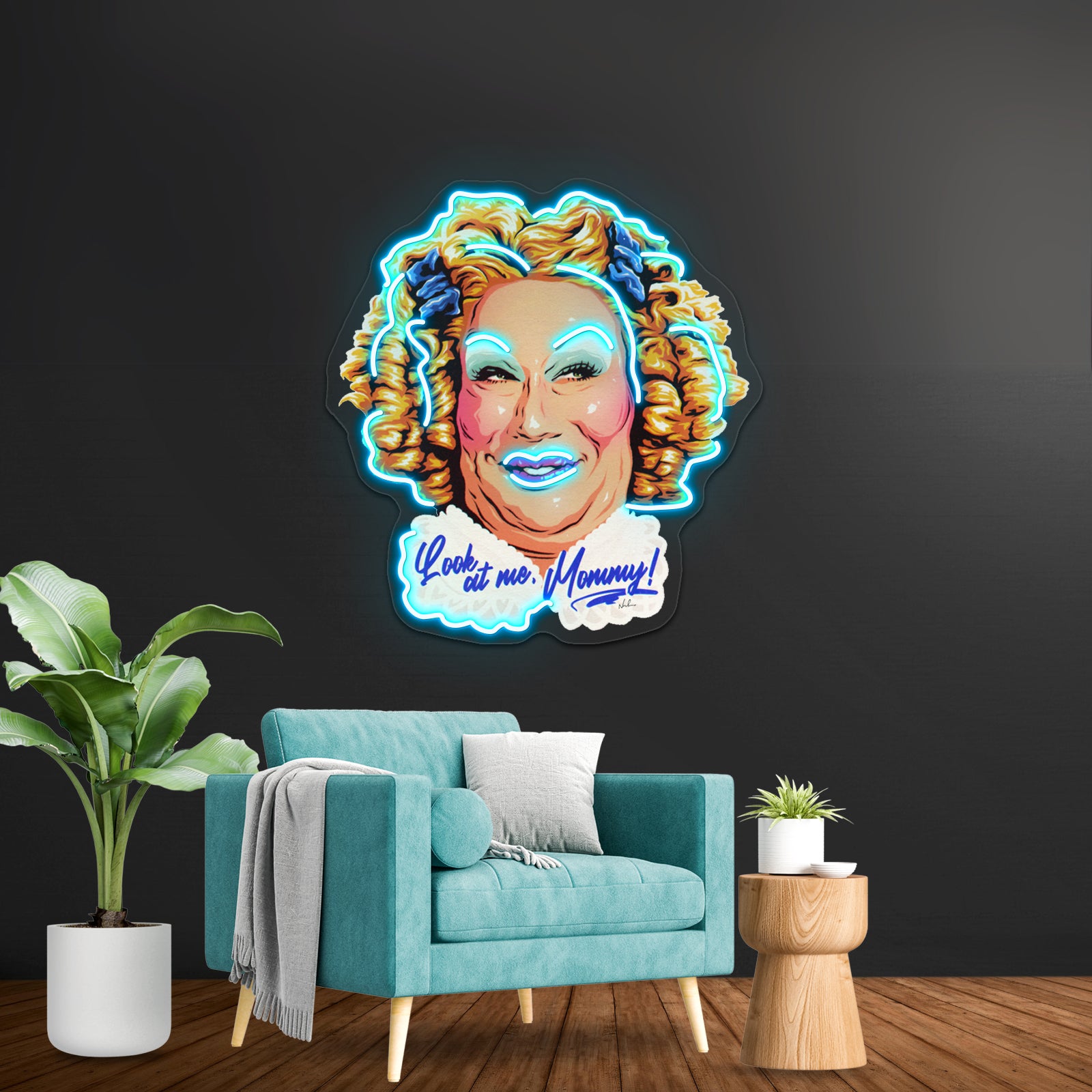 Look At Me Mommy Artwork Led Neon | Shineneon