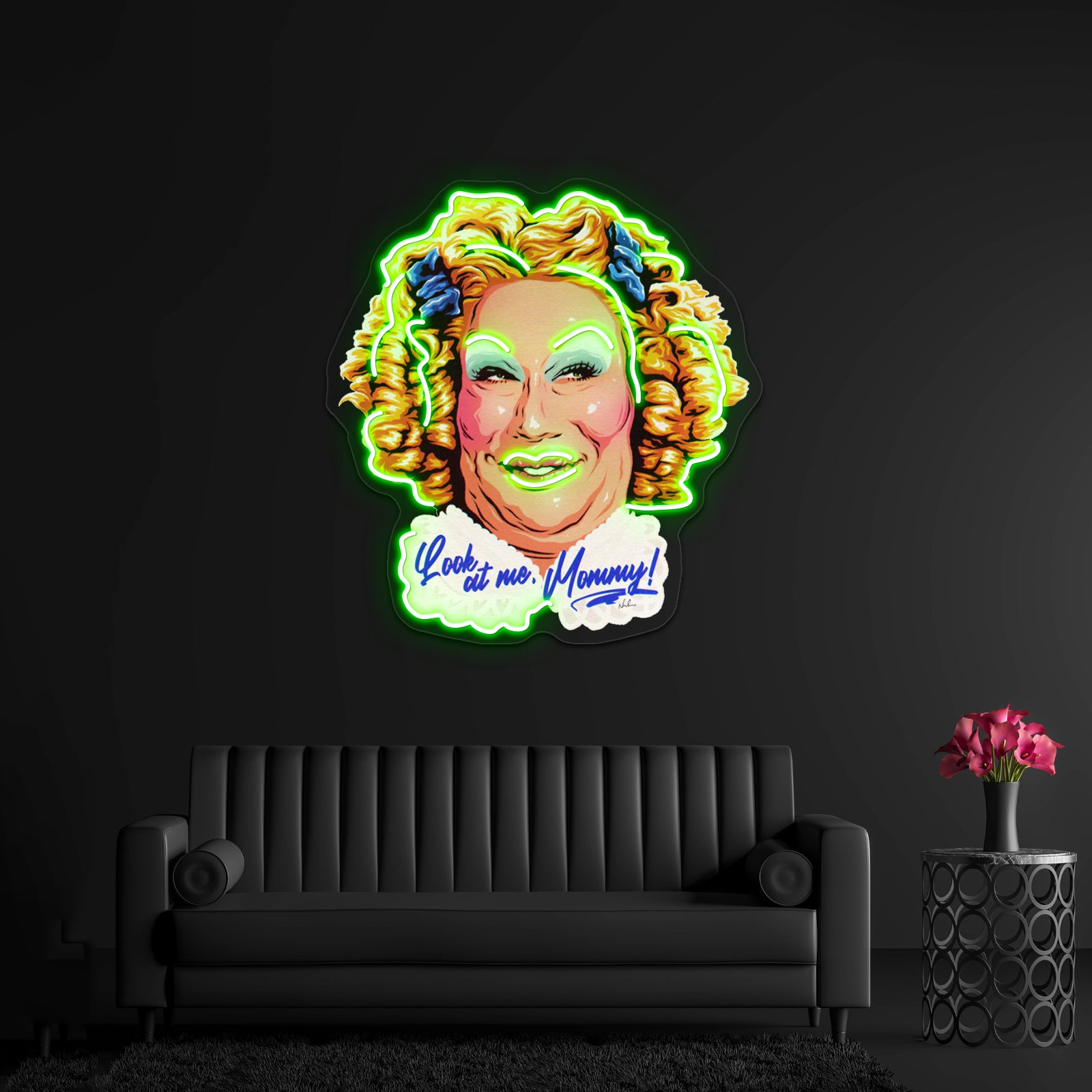 Look At Me Mommy Artwork Led Neon | Shineneon