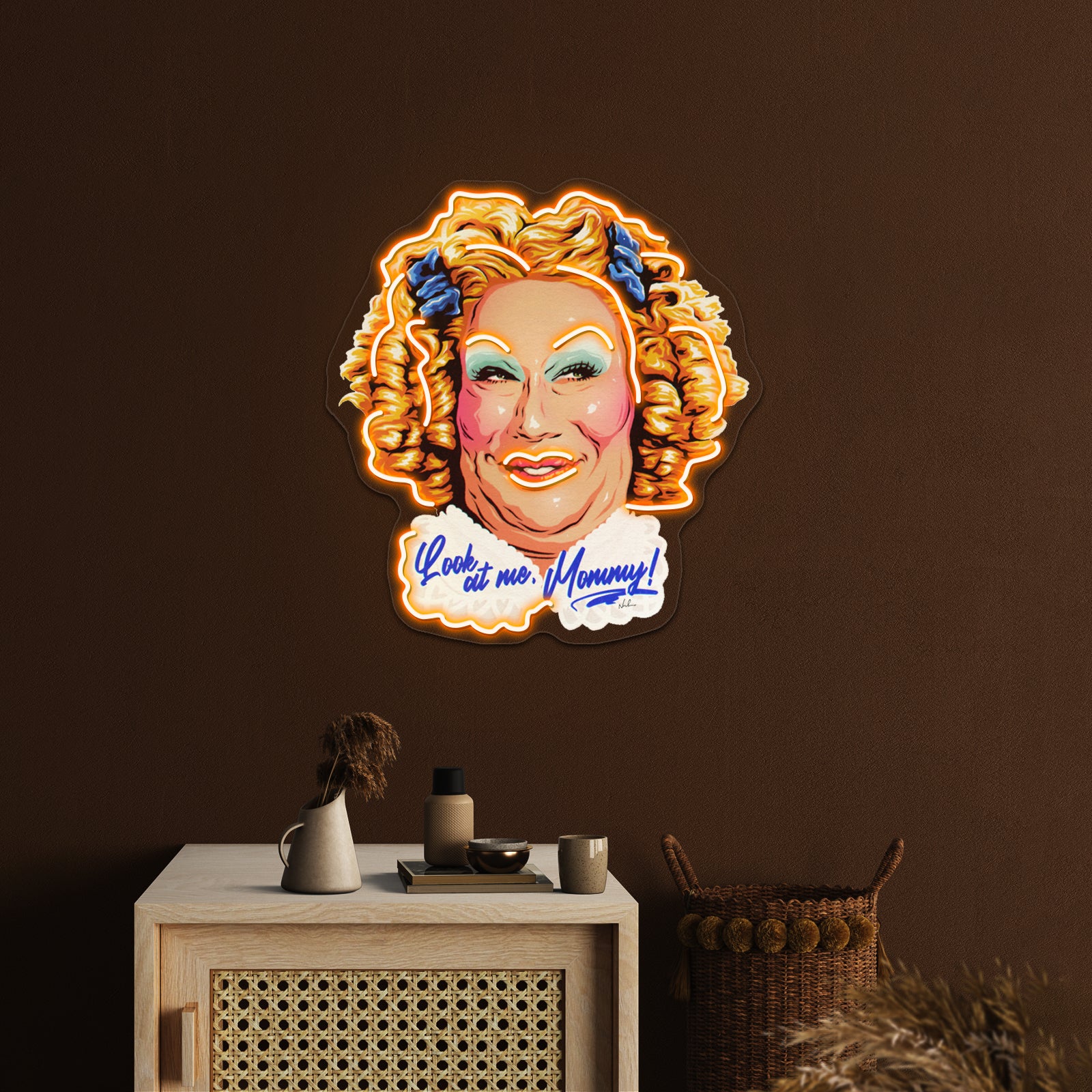 Look At Me Mommy Artwork Led Neon | Shineneon