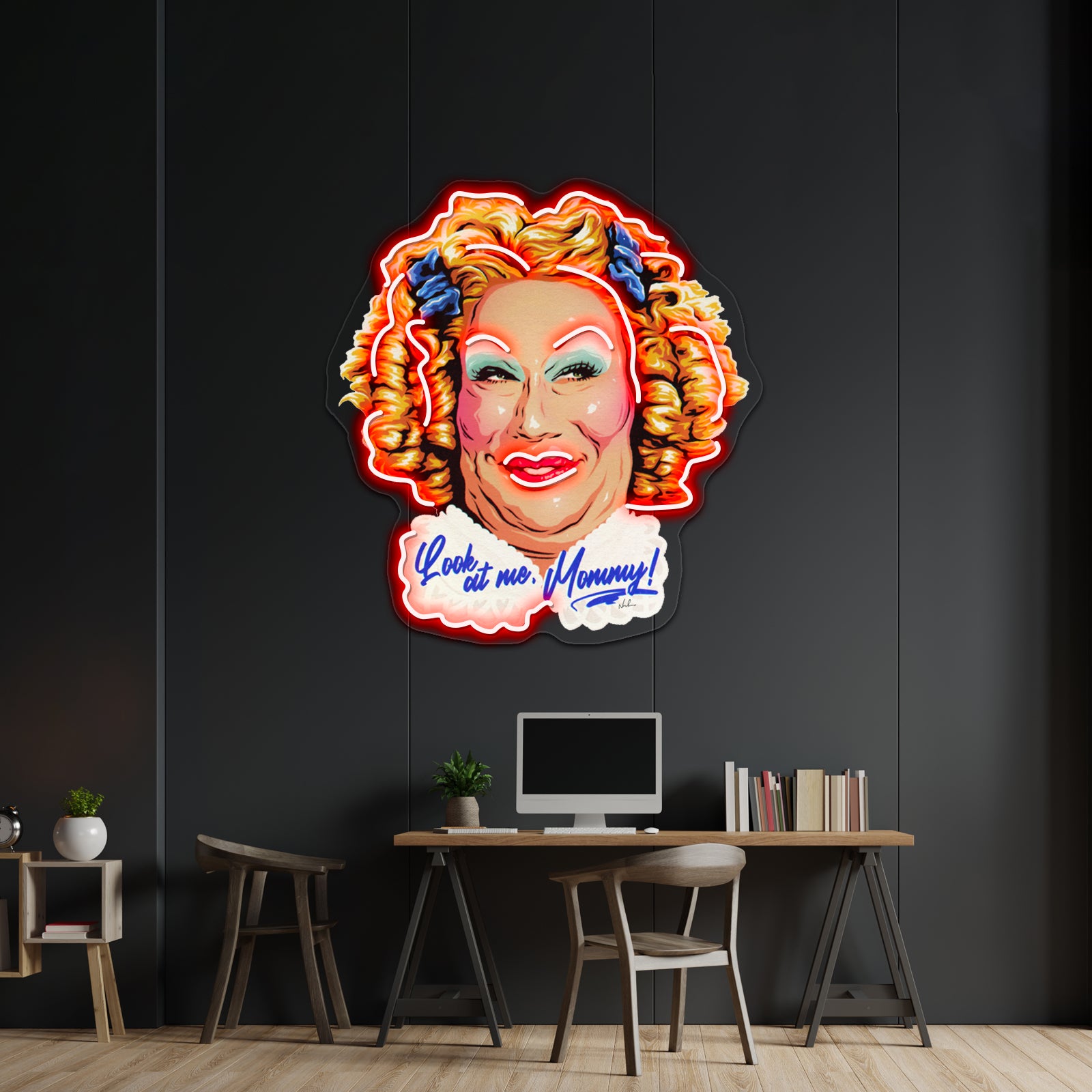 Look At Me Mommy Artwork Led Neon | Shineneon