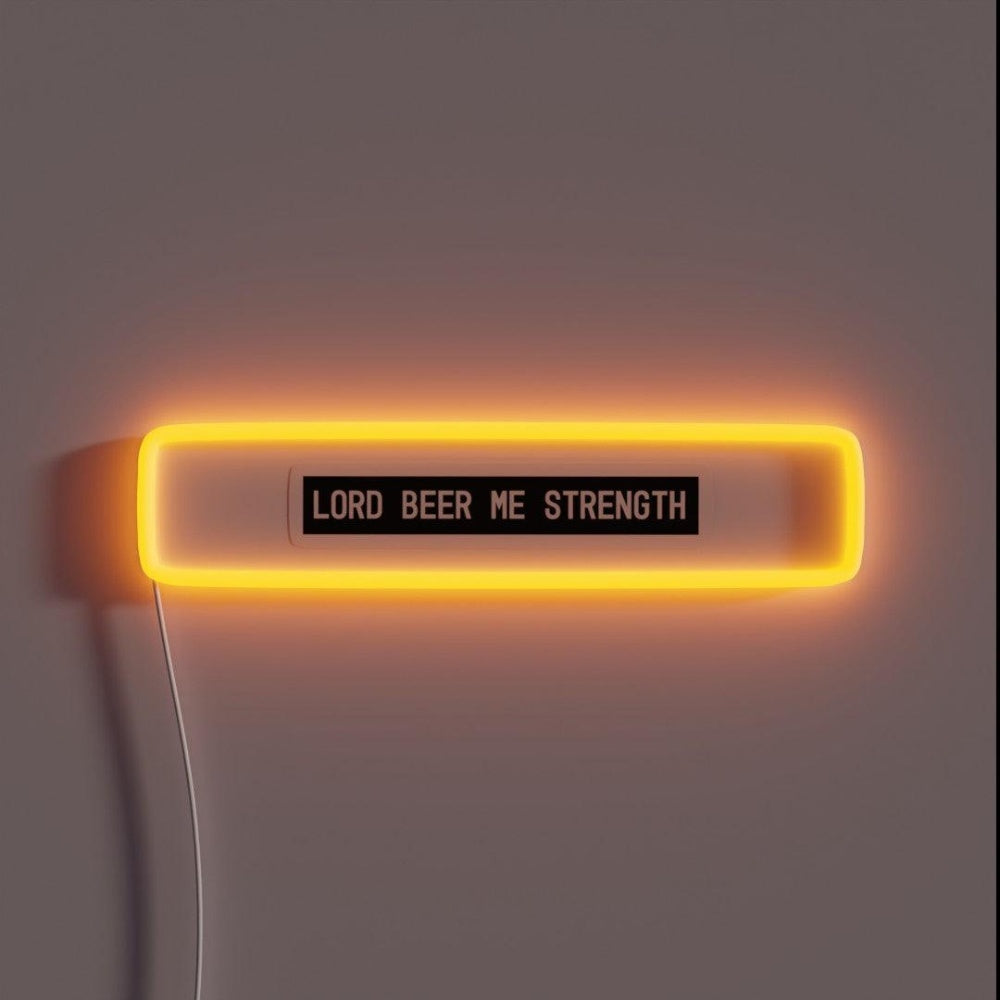 Lord Beer Me Strength The Office Rgb Led Neon Sign - Custom LED neon sign front view