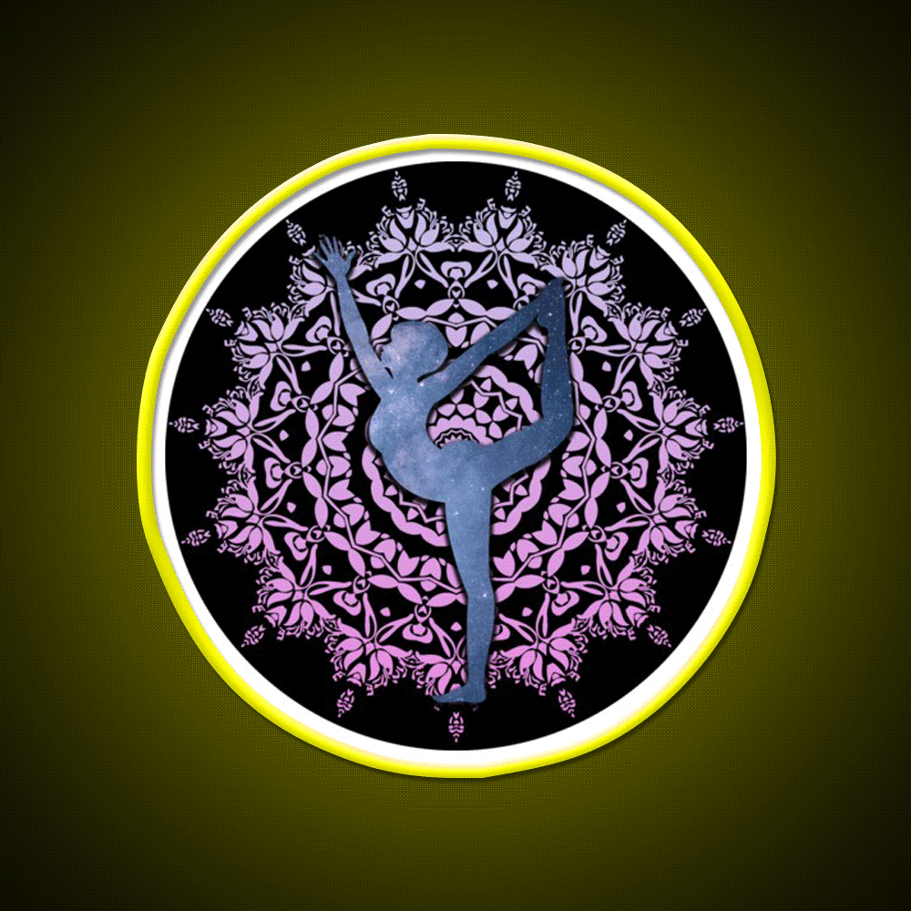 Lord Of The Dance Yoga Led Neon Sign For Wellness Space Rgb Color